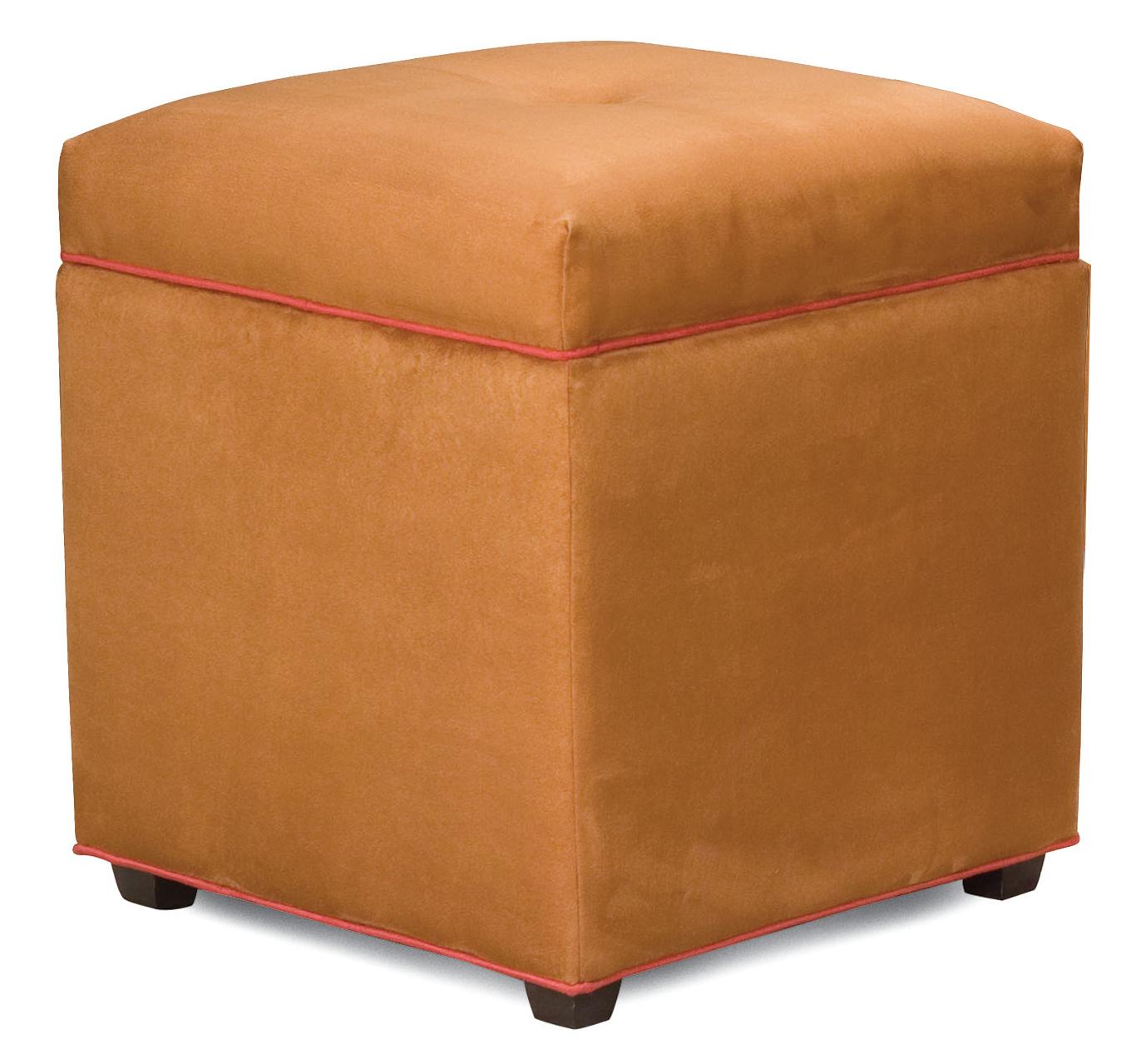 Fairfield Ottomans Storage Ottoman with Small Tapered Wood Legs Find